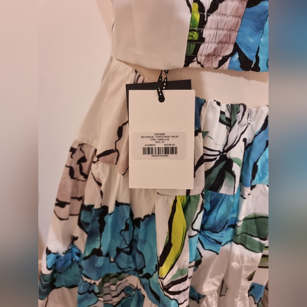 🚫SOLD AJE Botanical Tiered Maxi Dress Size 10 - Picture 9 of 9